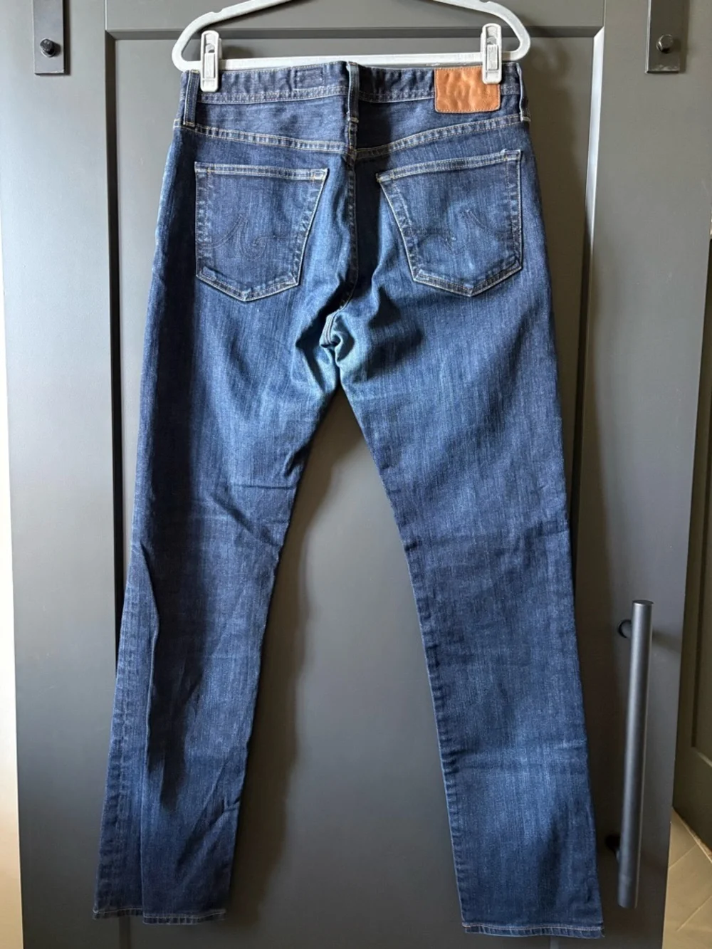 Ag Adriano Goldschmied The Everett Slim Straight Jeans in Dark Blue